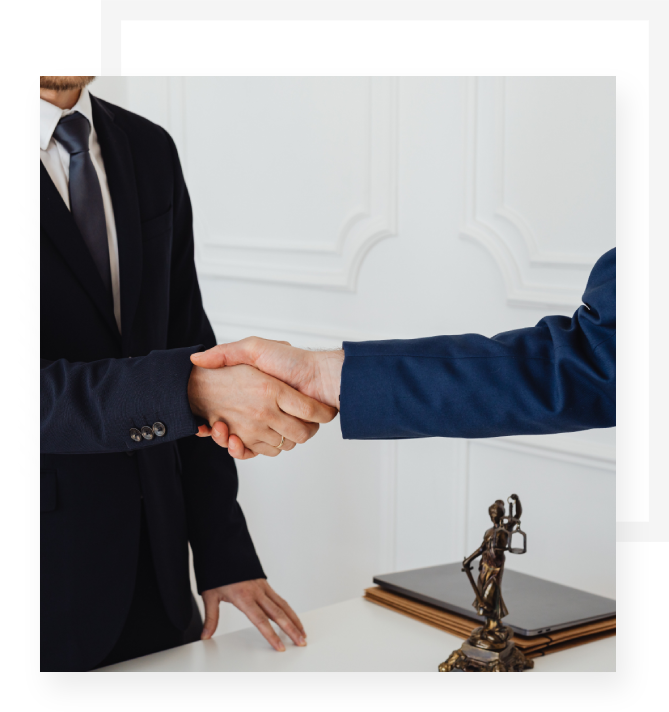 Just before the handshake